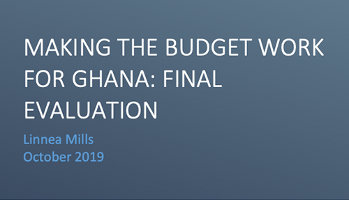 ghana budget evaluation cover