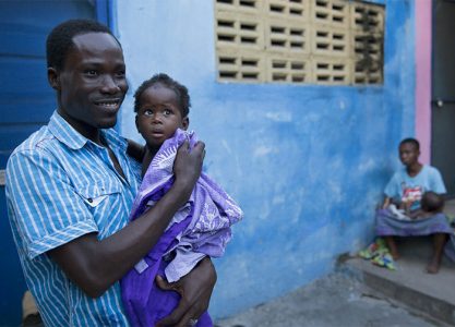 Ghana father and child