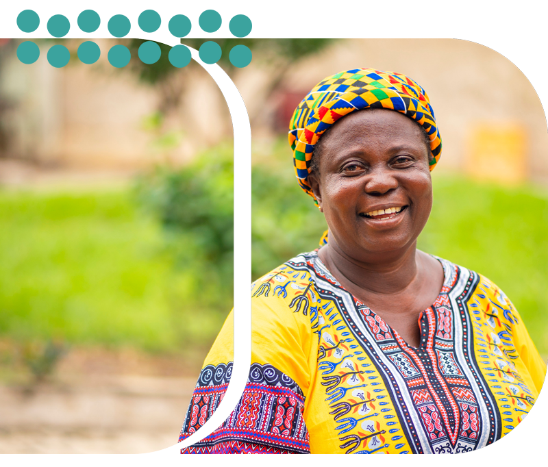 health-initiative smiling woman among nature