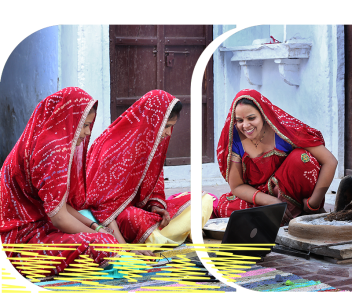 Women working on a computer
