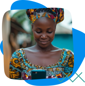African woman using a mobile phone
