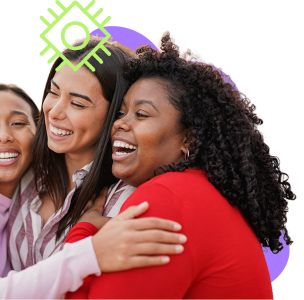 Brazil group of young women smiling