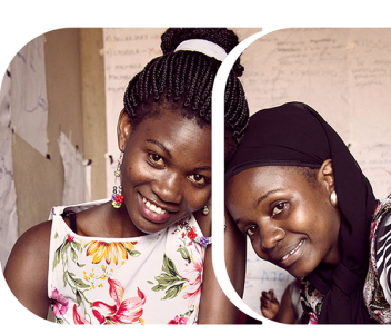 2 community women smiling