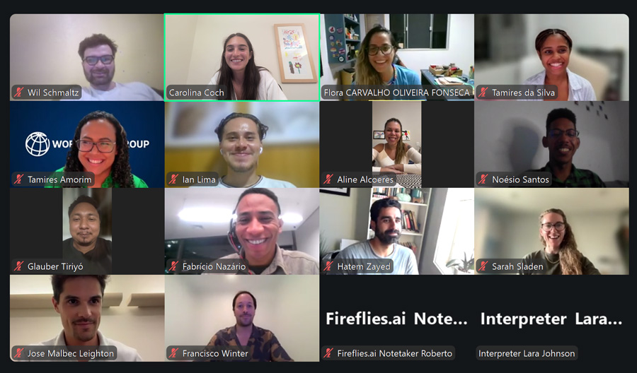 Virtual event participants - Empowering Young Leaders to Shape Public Policy and Development